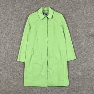 1 Madison Green Lightweight Mid Length Trench Car Coat Women’s M Floral Lining